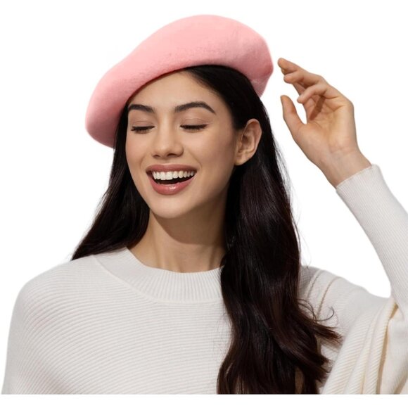 Wool Beret Hat Unisex French Classic Warm Winter Casual Fashion Accessory - Picture 3 of 6